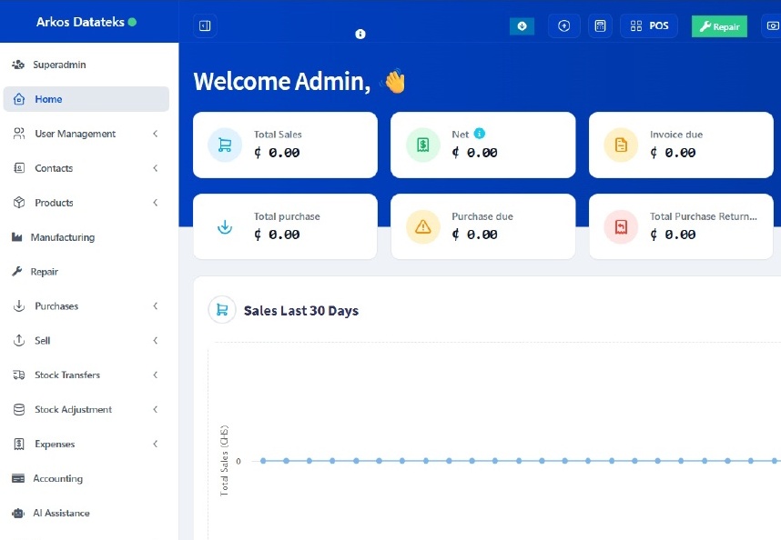 Arkos POS Cloud preview